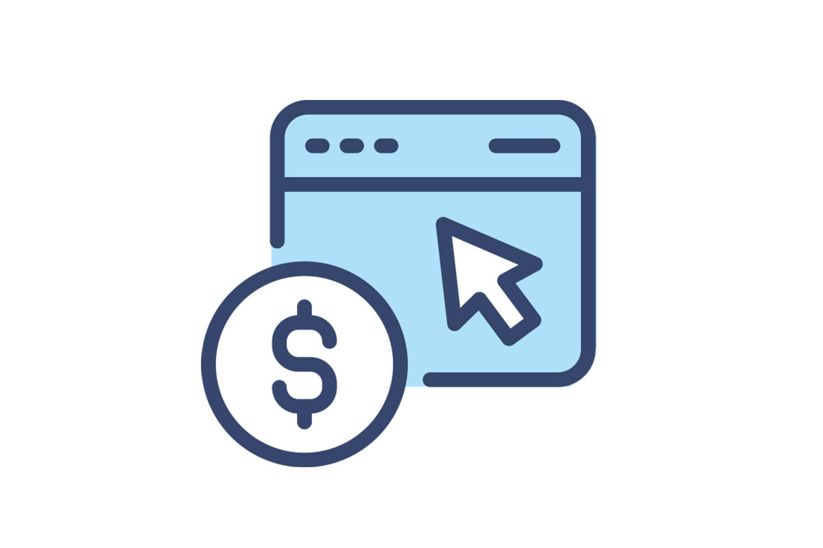 Dollar Sign and Screen Icon