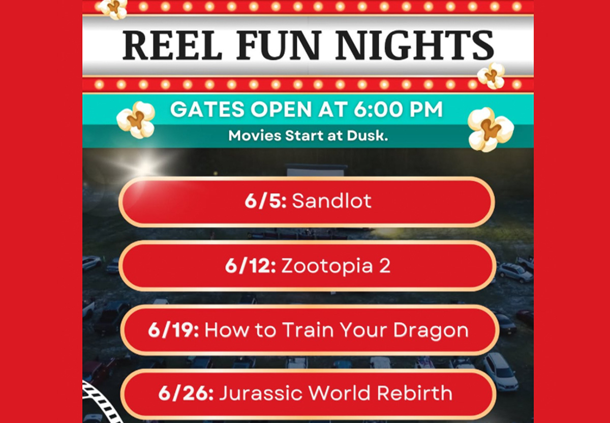 Reel Fun Nights Movie List Graphic