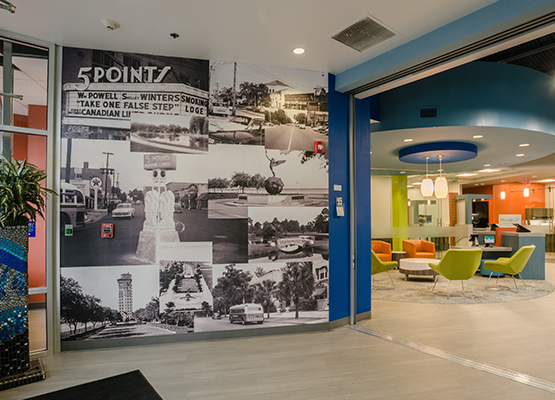 Photo of the Riverside Branch Mural