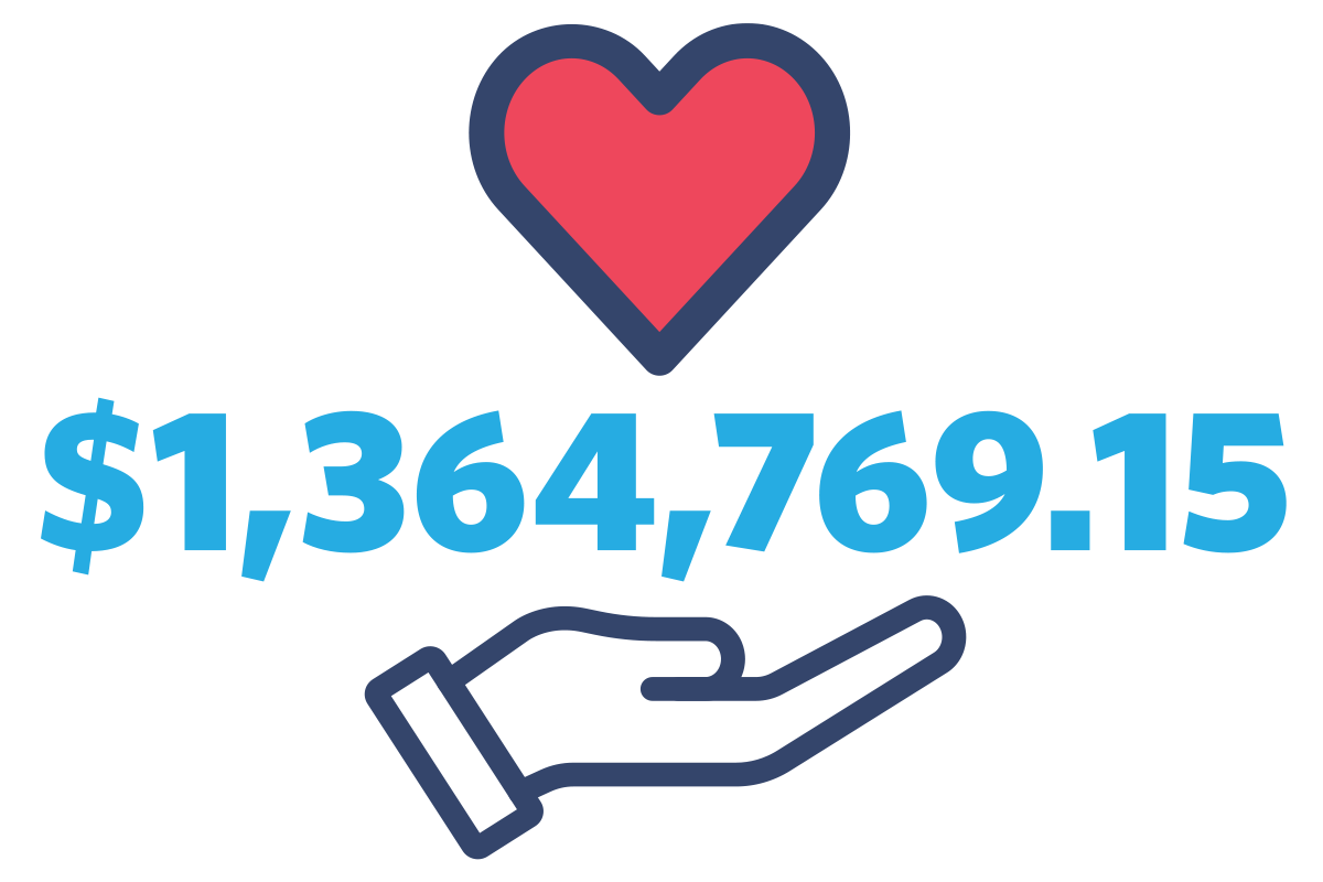 Icon: Cares Donation Amount with Heart and Hand