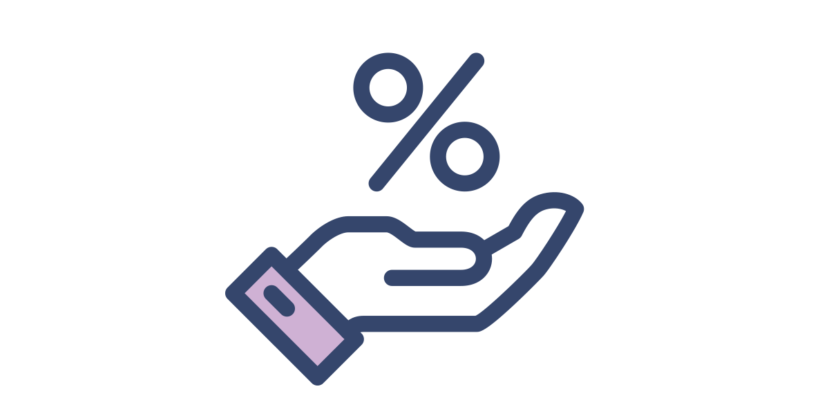 Hand with Percent Sign