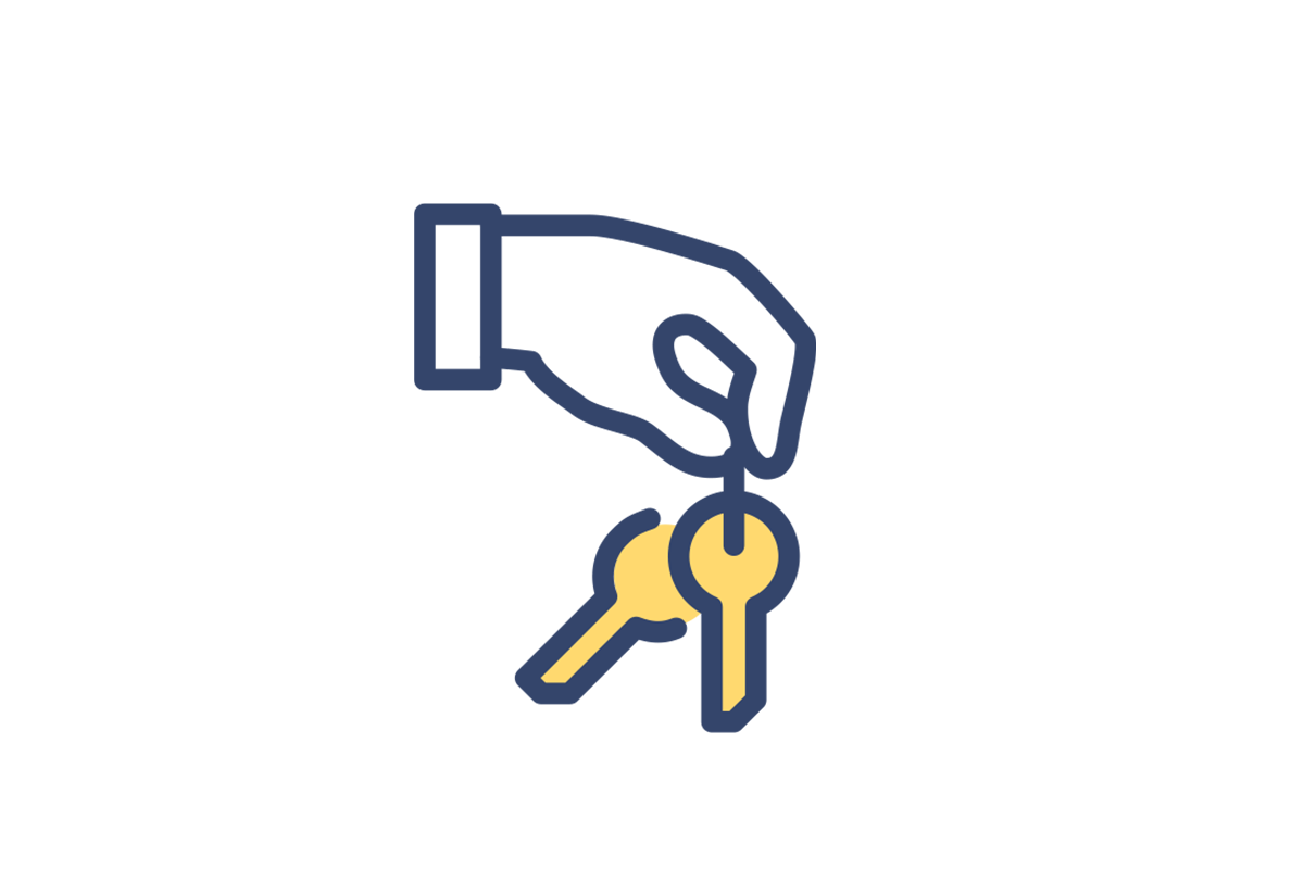 Icon - hand with keys
