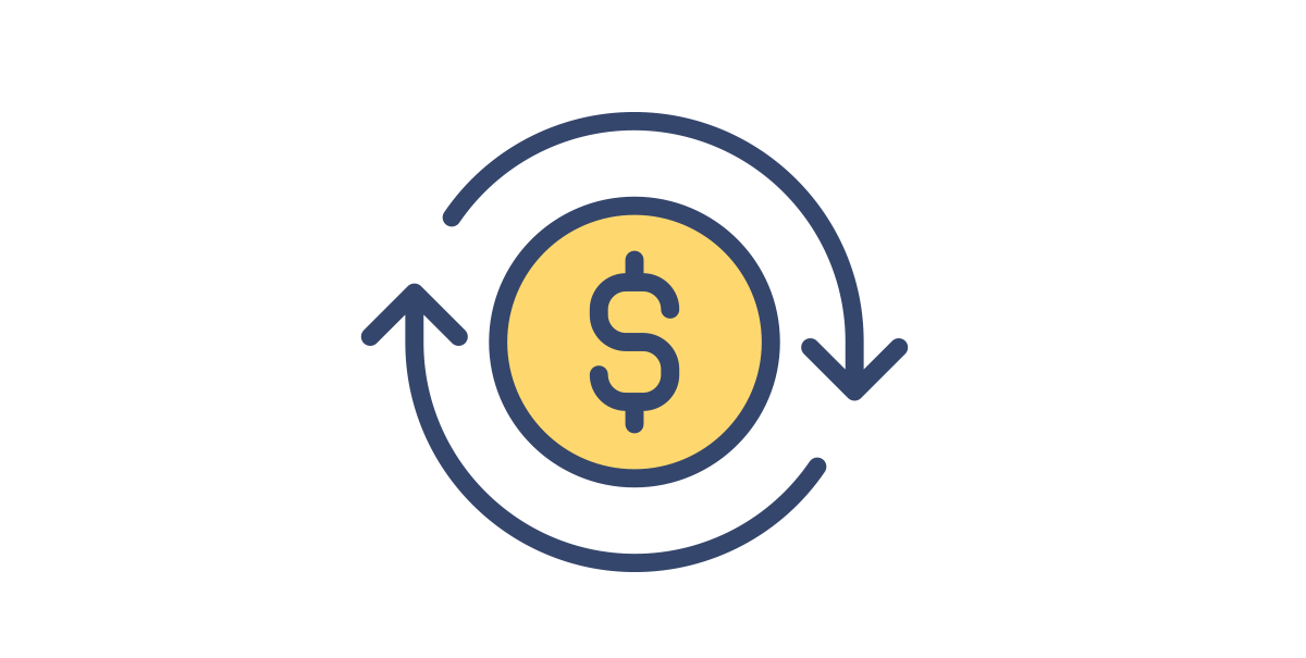 Dollar Symbol with Circulating Arrows icon