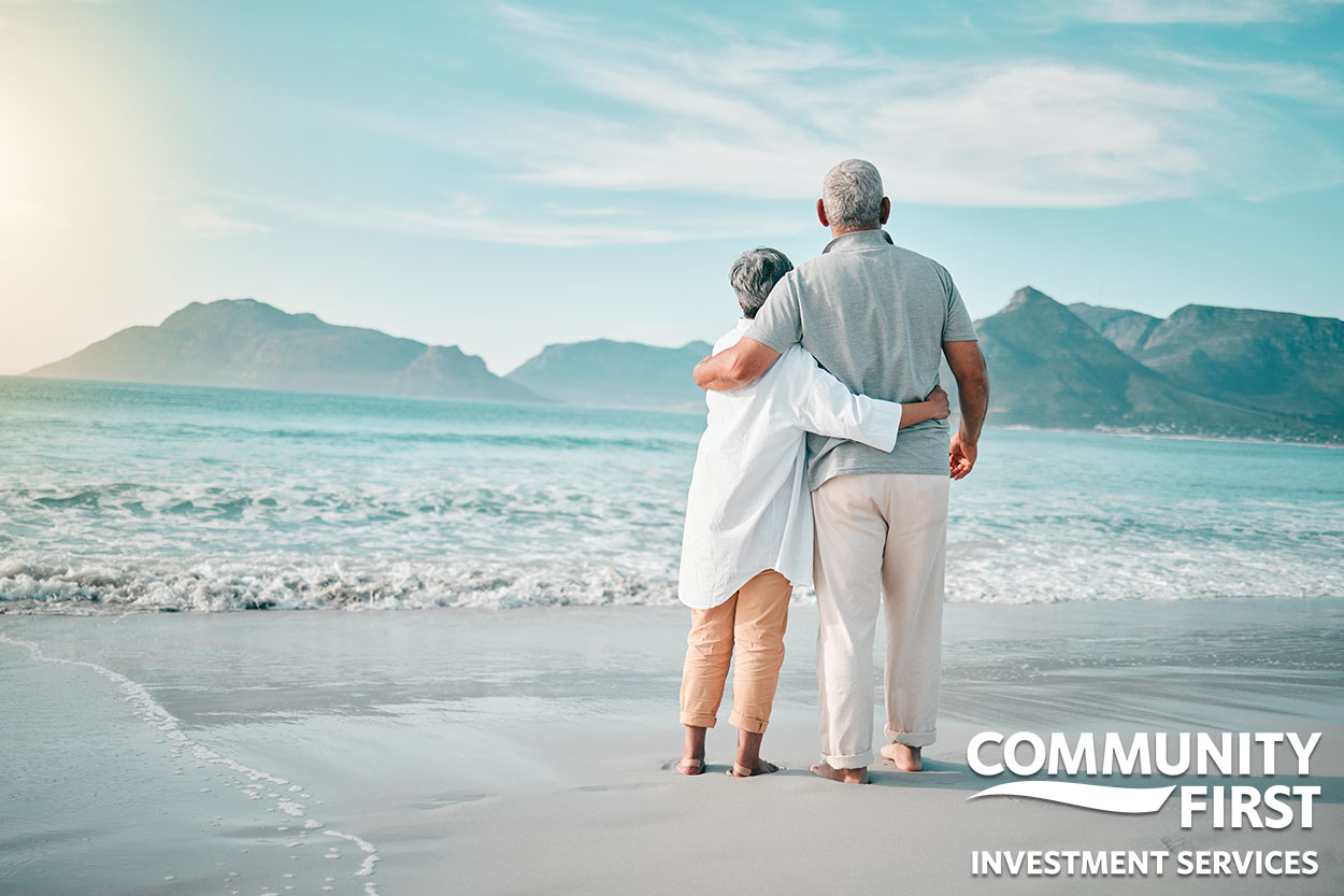 Retired Couple Looking at Ocean