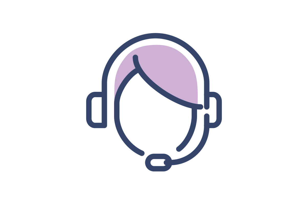 person in headset icon