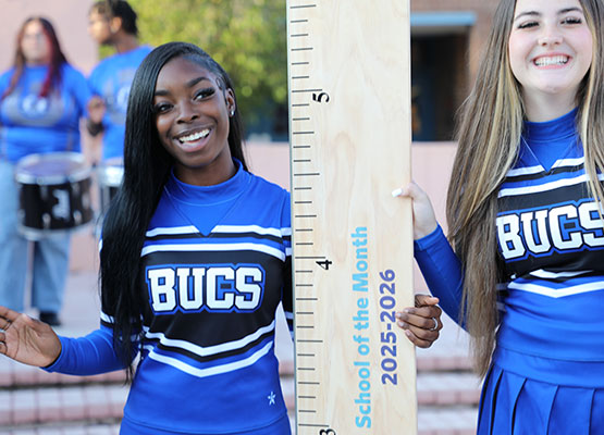 First Coast Cheerleaders with Community First award
