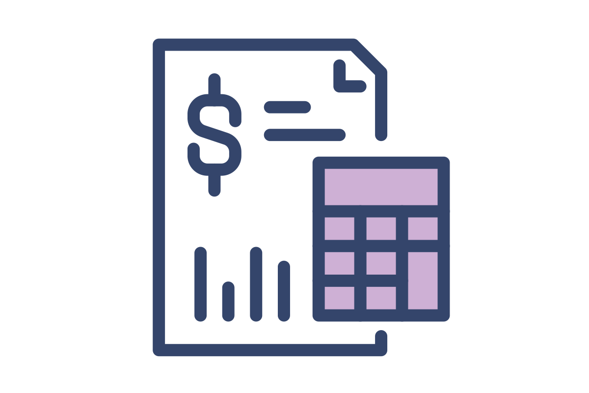 Icon - Statement with calculator