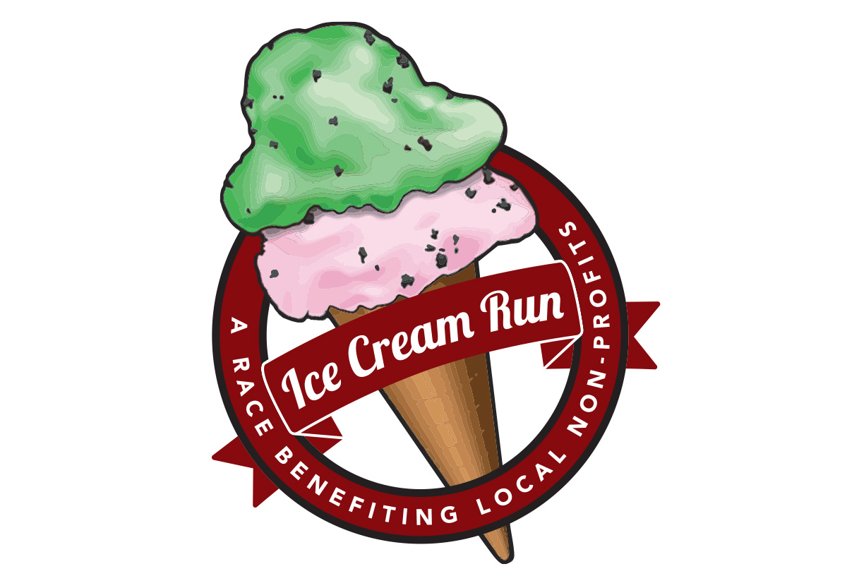 Icecream run graphic icecream cone
