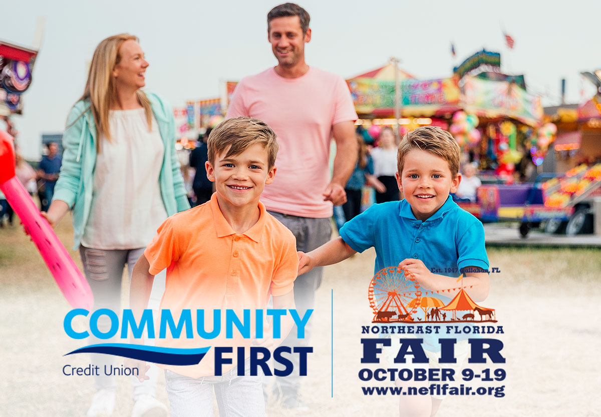 Children and parents at the fair