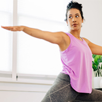 woman doing yoga