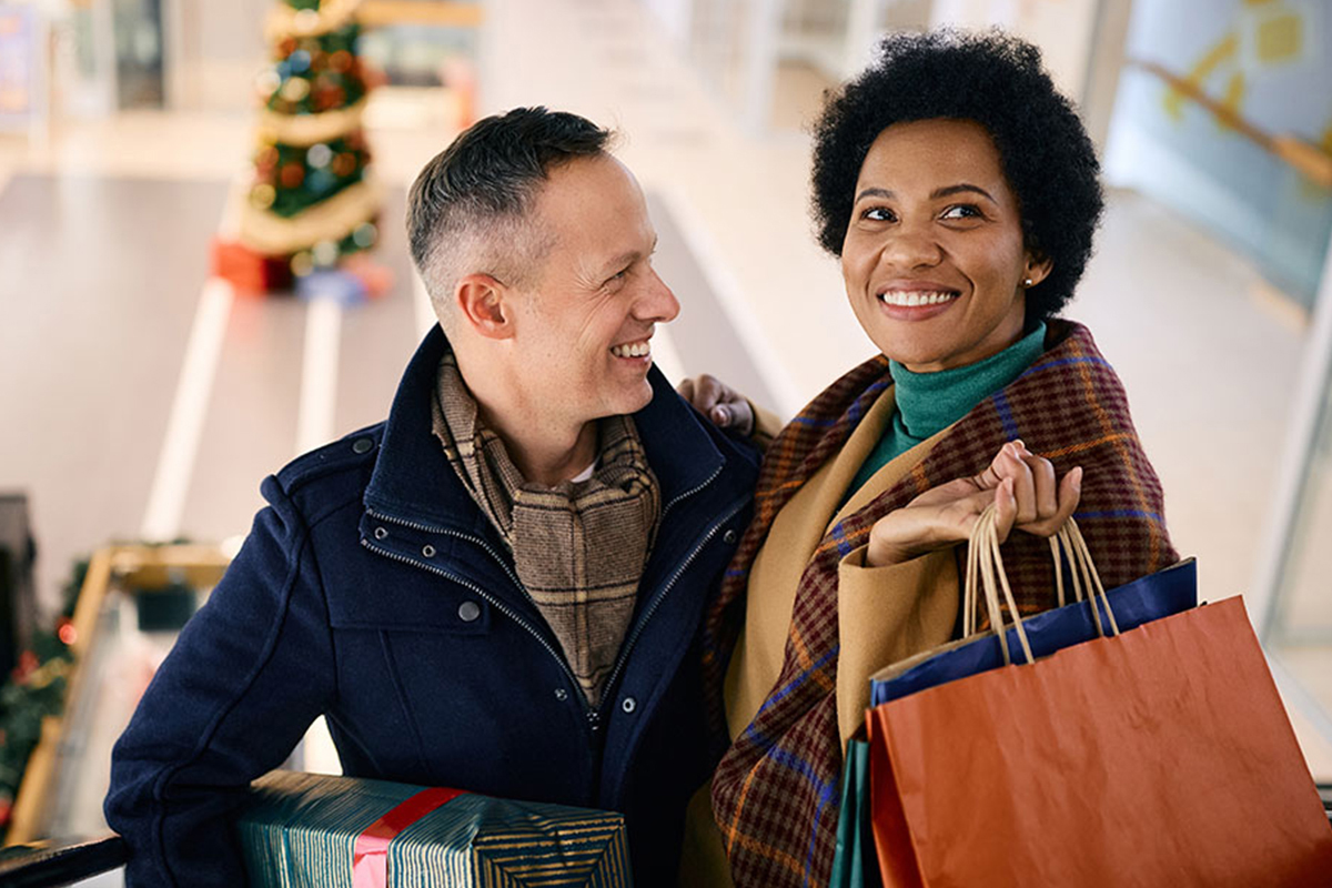 Couple Holiday Shopping