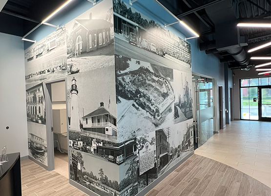 Photo of the Wildlight Branch Mural Wall