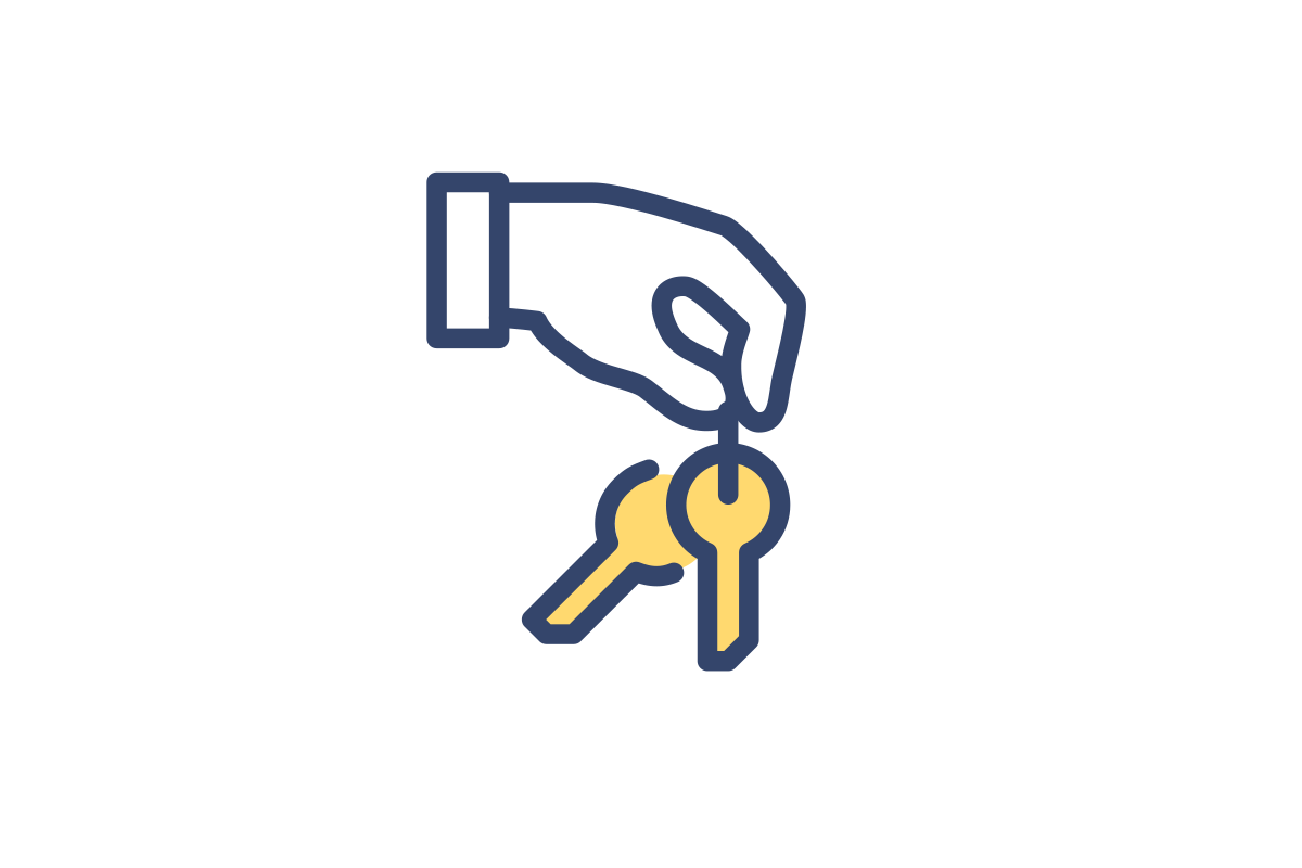 Icon - hand with keys
