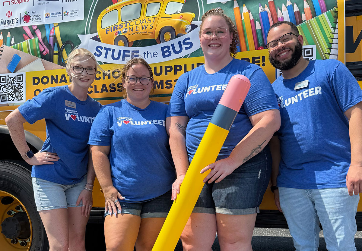 Stuff the Bus event graphic and information