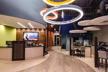 Interior of CFCU branch