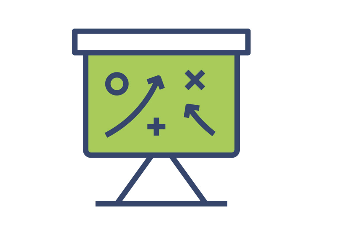 Presentation Board with Symbols icon