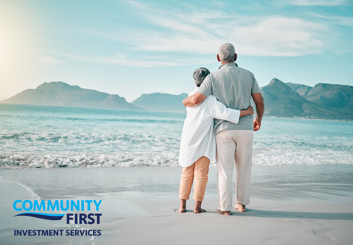 Retired Couple Looking at Ocean